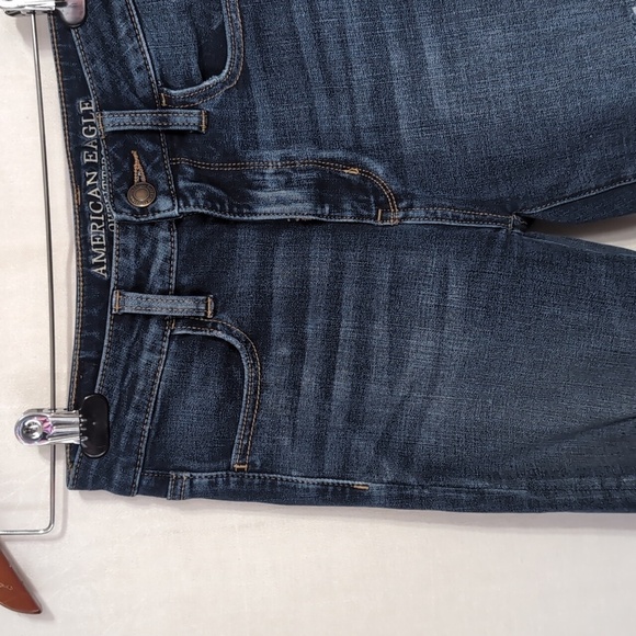 American Eagle Super Super Stretch Super High Rise Jegging Distressed Size 2 - Picture 3 of 7